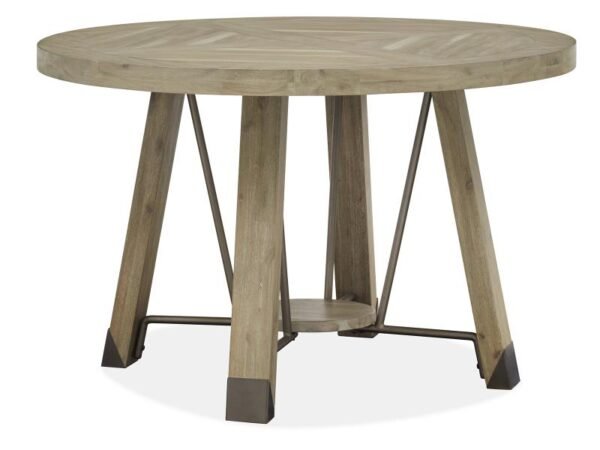Magnussen Ainsley  Round Wooden Dining Table in Brown - Image 2
