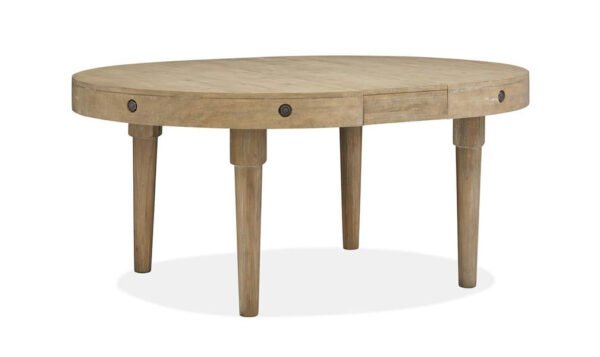 Magnussen Lynnfield Extendable Round Dining Table in Brown