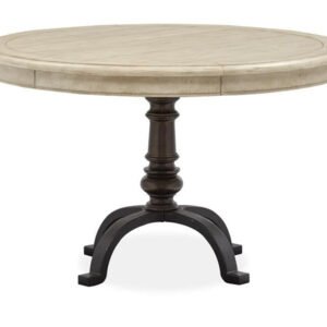 Magnussen Harlow Round Cream Wood Top Dining Table
