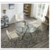 Jennifer Italia Winch Round Table with Glass Top