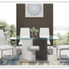 Global Furniture Lieto Rectangle Dining Table Glass Top