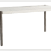 Santorini White Outdoor Dining Table in Quarry Finish