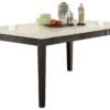ACME Nolan Dark Oak Rectangular Dining Table With White Marble Top