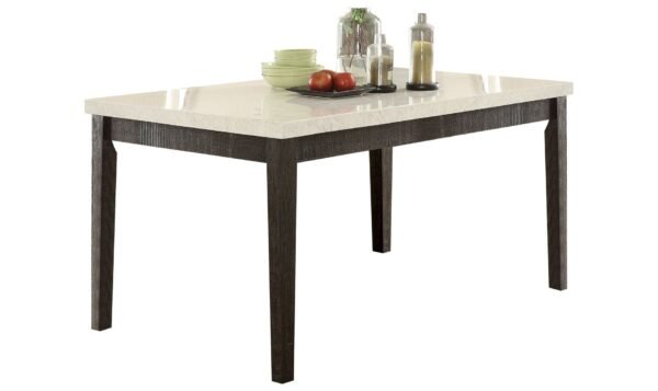 ACME Nolan Dark Oak Rectangular Dining Table With White Marble Top