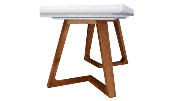 ESF Italia Alika Extendable Dining Table in High Gloss White Finish Top - Image 4