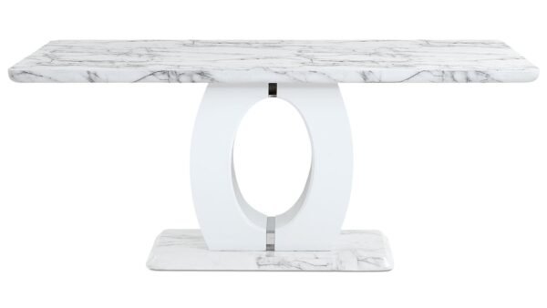 Global Furniture Gosta Rectangle Dining Table with Marble Laminate Top - Image 2