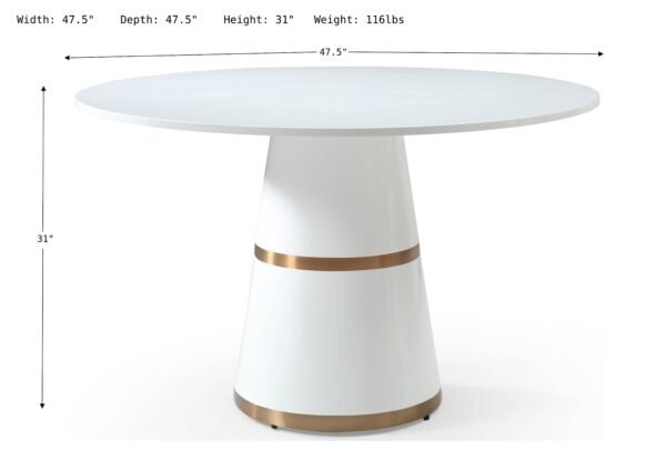 Meridian Furniture Hans Round Wooden Dining Table - Image 11