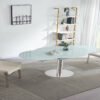 Jennifer Italia Parametre Extendable Round Dining Table in White
