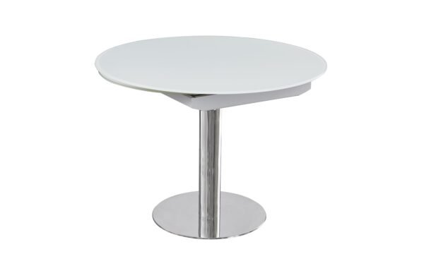 Jennifer Italia Parametre Extendable Round Dining Table in White - Image 2