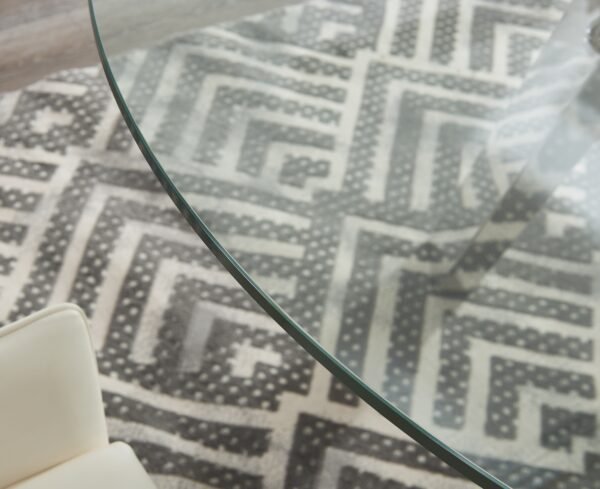 Jennifer Italia Winch Round Table with Glass Top - Image 5