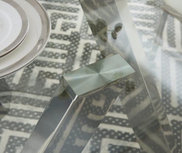 Jennifer Italia Winch Round Table with Glass Top - Image 6